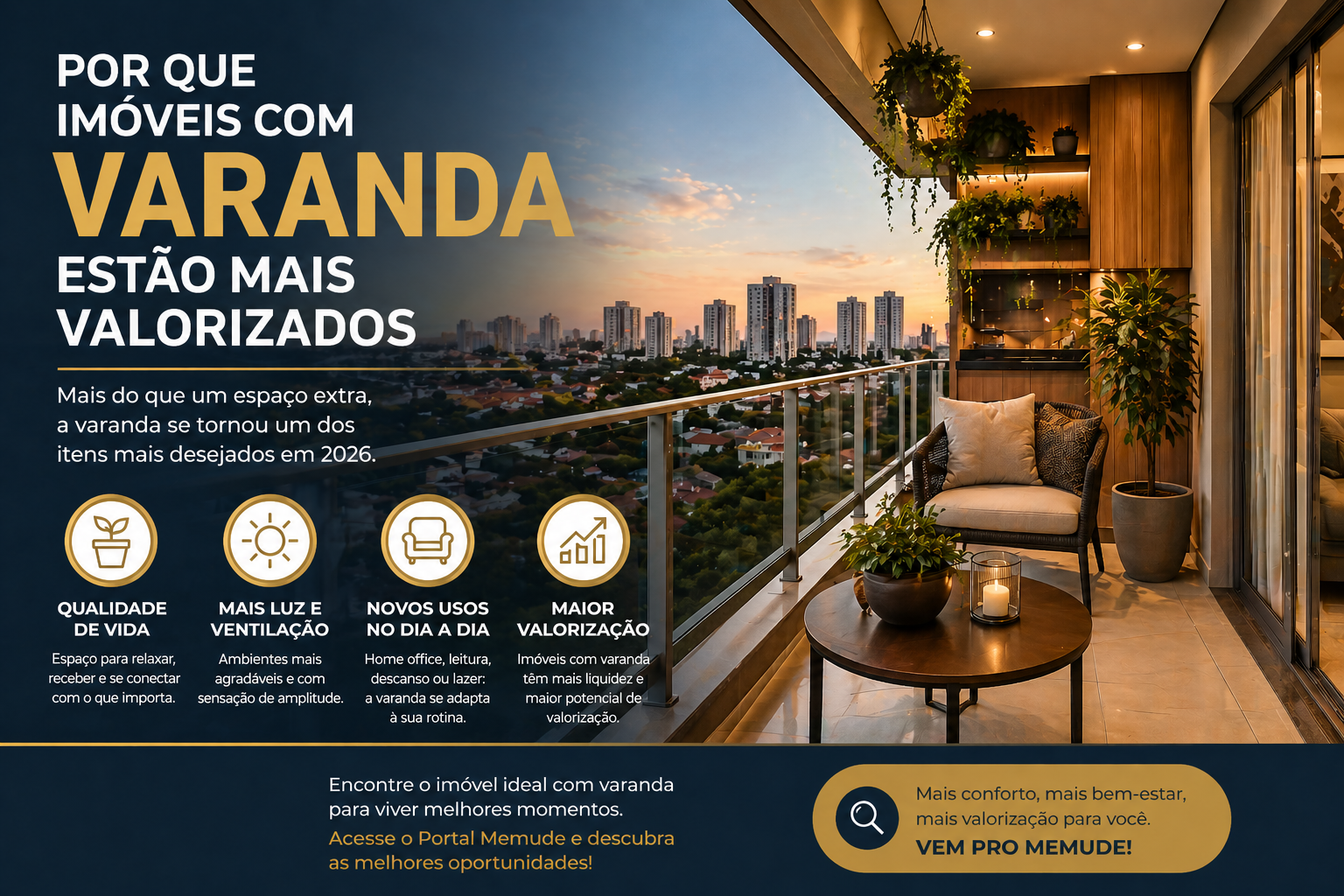 Imóveis com varanda lideram valorização em 2026 — entenda o porquê!